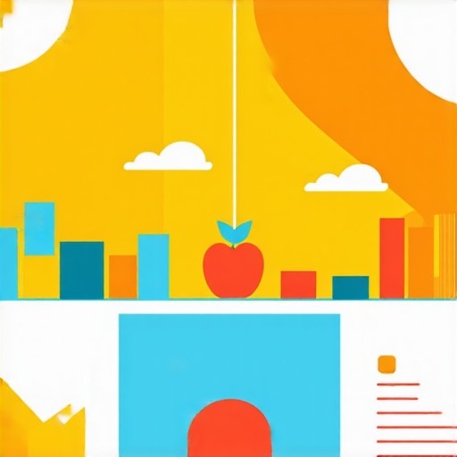 Colorful illustration of local SEO tactics combined with community and technical elements