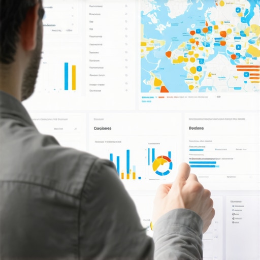 Expert working on local SEO troubleshooting with maps and analytics