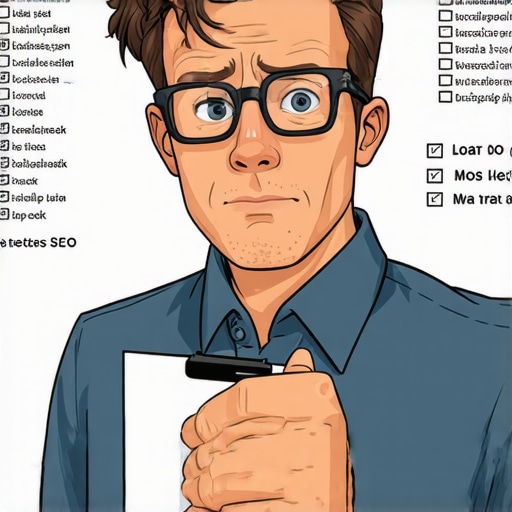 Confused business owner with a checklist of local SEO myths