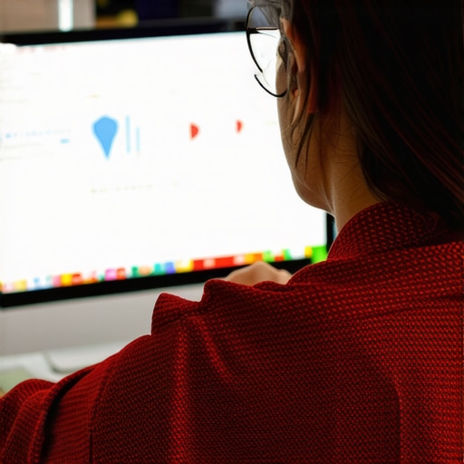 Person analyzing local SEO data for Google Maps ranking improvement