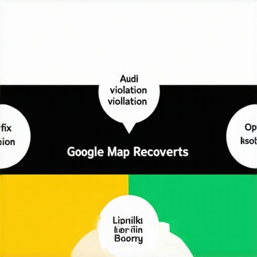 Step-by-step diagram illustrating the process of recovering Google Map Pack rankings.