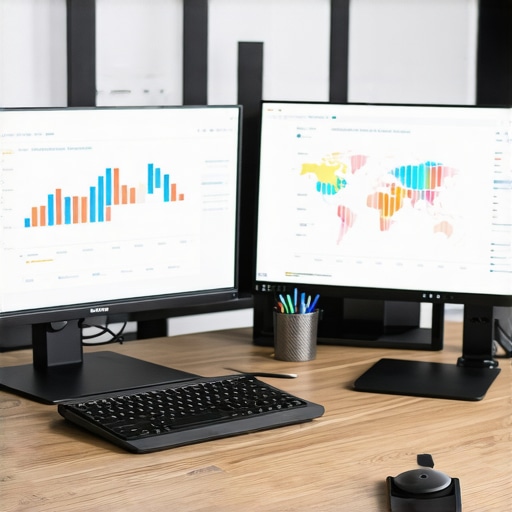 Optimizing Your Local SEO Toolbox Digital marketer analyzing local SEO data on multiple screens