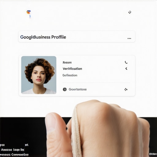 Person reviewing Google Business Profile verification details on screen.