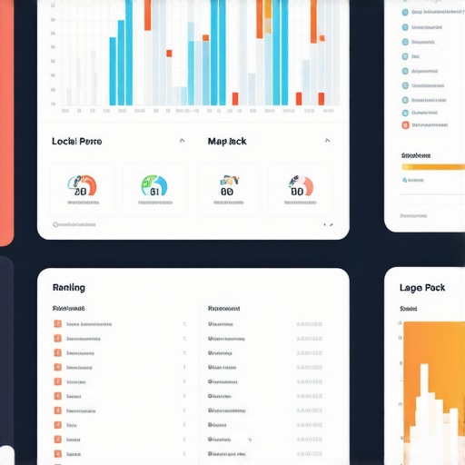 A detailed dashboard showing local pack rankings and SEO metrics for tracking and maintenance.