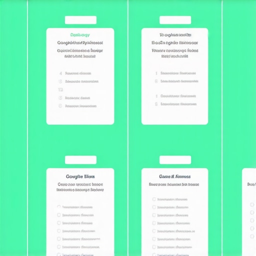 Infographic illustrating the key steps in category optimization for Google My Business listing.
